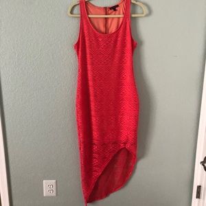 Material girl side slit pink dress